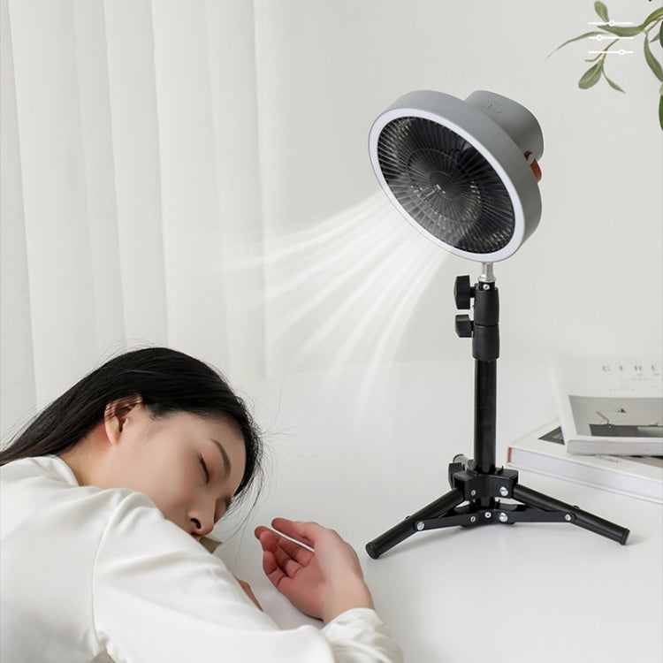 ZK-01 7寸戶外露營LED燈三腳架風扇 便攜式多功能移動電源吊扇