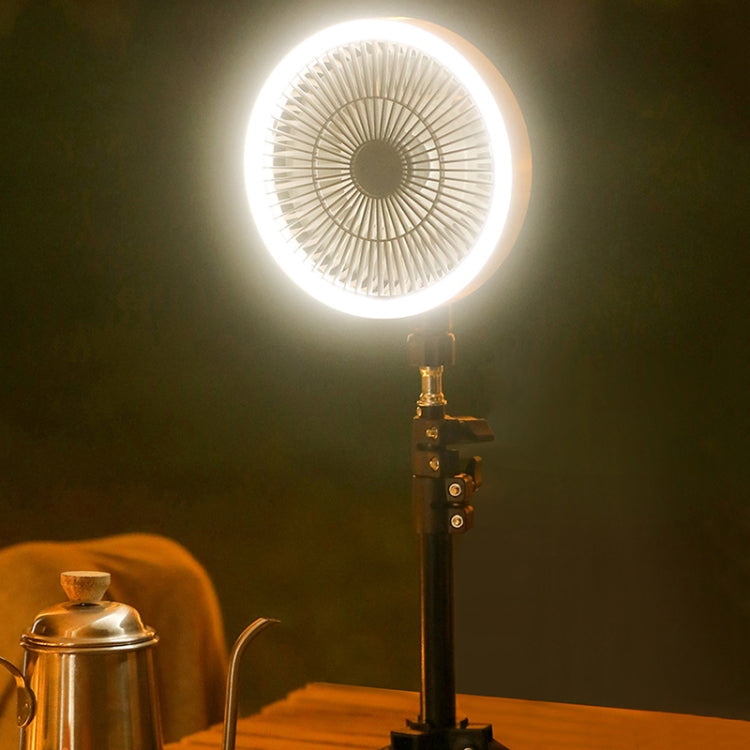 ZK-01 7寸戶外露營LED燈三腳架風扇 便攜式多功能移動電源吊扇