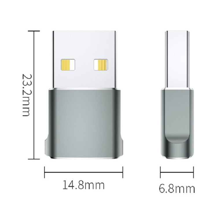 USB 2.0公轉USB-C / Type-C母轉接頭 支持充電&傳輸數據