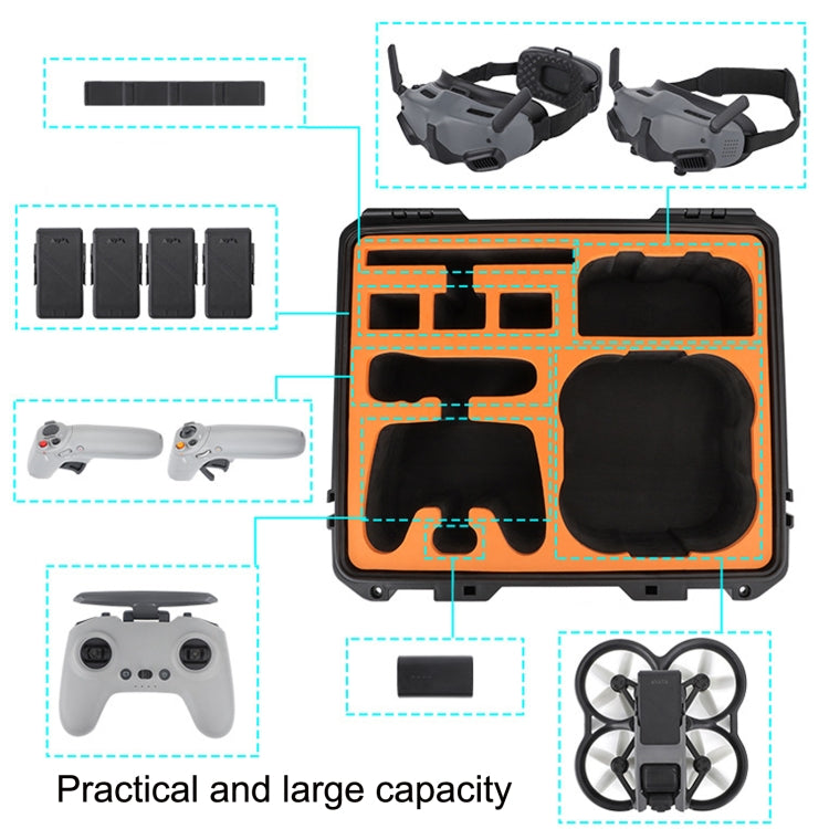 Sunnylife AQX-9 適用於DJI Avata 飛行眼鏡防水大容量防護手提箱