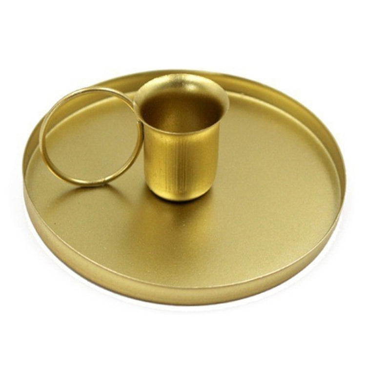 復古金屬茶杯造型鐵藝燭台 家居裝飾擺件