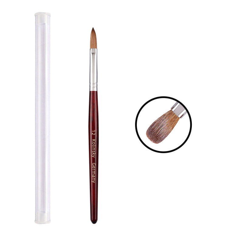 紅木杆美甲貂毛水晶筆Kolinsky雕花指甲筆