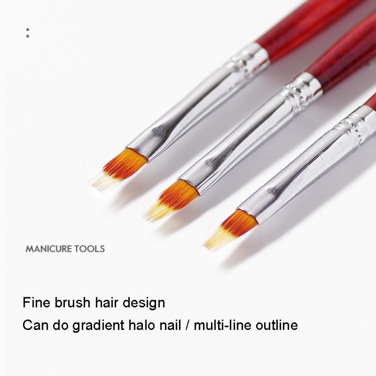 美甲筆 木杆工具刷 漸變暈染筆 多線條勾花工具