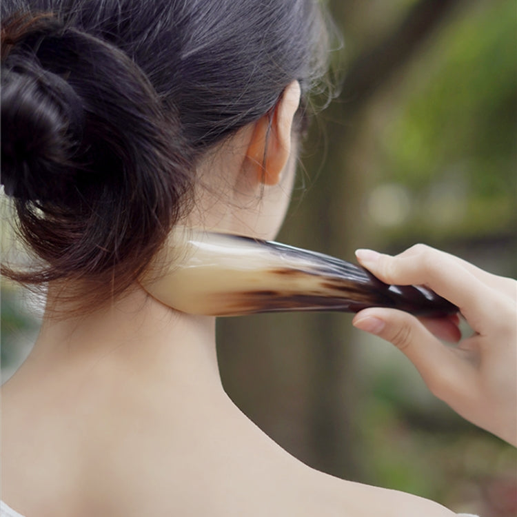 小號牛角筒帶圓點刮痧點穴棒，顏色隨機發貨