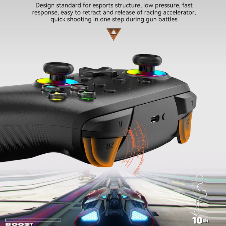 無線藍牙體感震動遊戲手柄 適用於Nintendo Switch/Switch PRO, Black Gold, White Green, Black, White