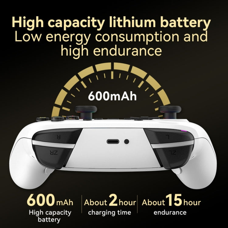 無線藍牙體感震動遊戲手柄 適用於Nintendo Switch/Switch PRO, Black Gold, White Green, Black, White