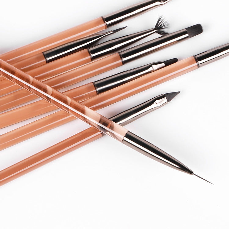 亞克力茶色筆刷美甲筆彩繪拉線筆光療筆