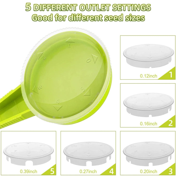 熒光綠播種器5檔可調園藝工具塑料打洞器