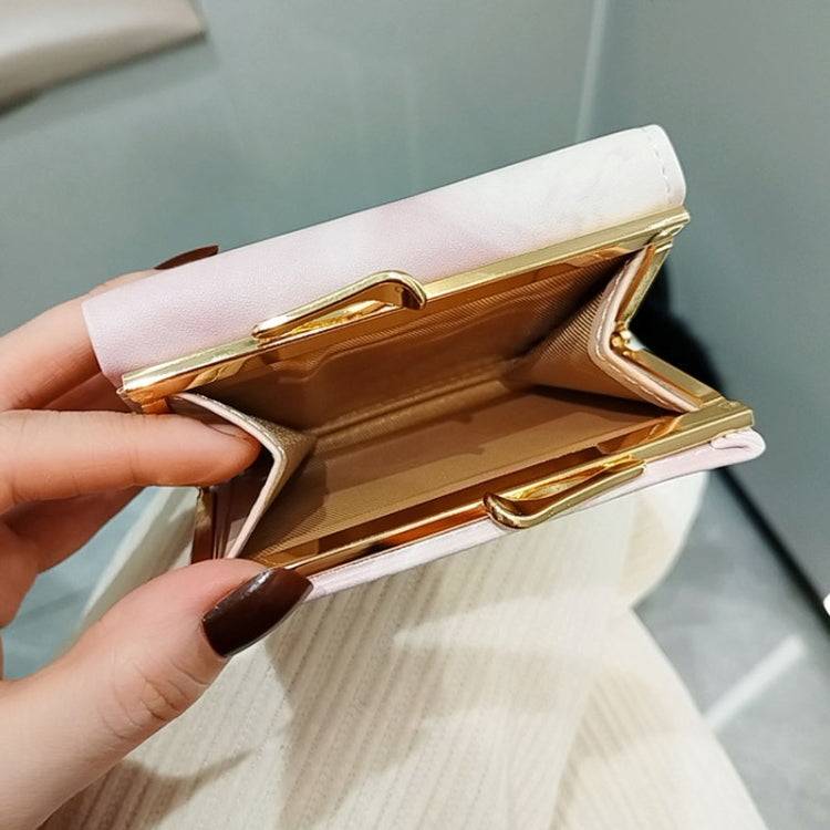 水墨畫元素三折錢包 迷你便攜錢夾