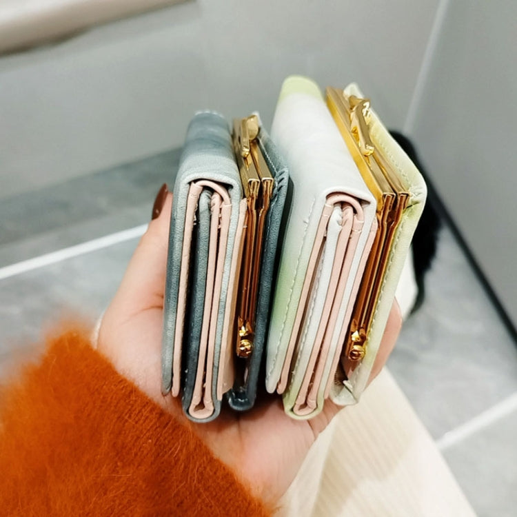 水墨畫元素三折錢包 迷你便攜錢夾