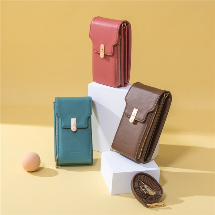 大容量多隔層單肩手機包 迷你斜挎包