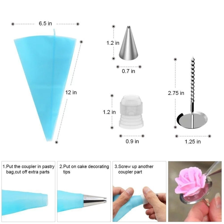 35合一 鋁合金蛋糕轉檯裱花嘴套裝DIY烘焙工具