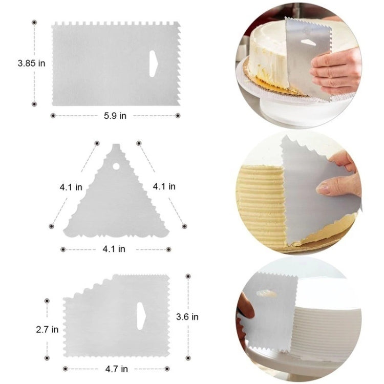7合一 鋁合金蛋糕轉檯套裝硅膠刮刀DIY烘焙蛋糕裝飾工具