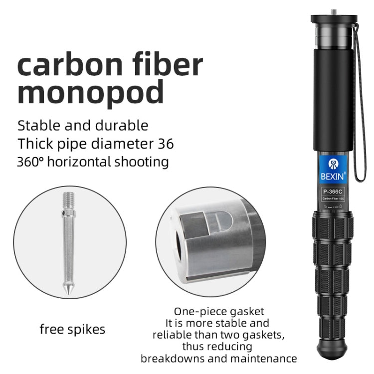 碳纖維獨腳架安裝單反相機攝影