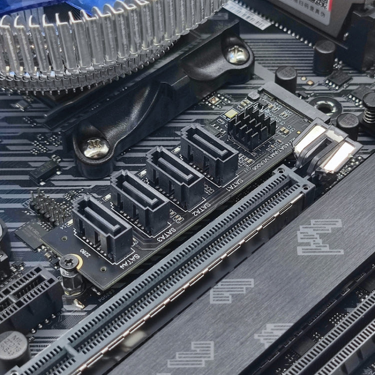 JMB582 M2 KEY-M NVME PCI-E轉SATA3.0硬盤轉接卡