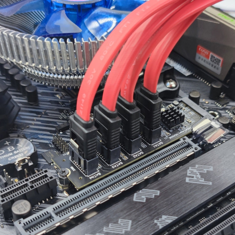 JMB582 M2 KEY-M NVME PCI-E轉SATA3.0硬盤轉接卡