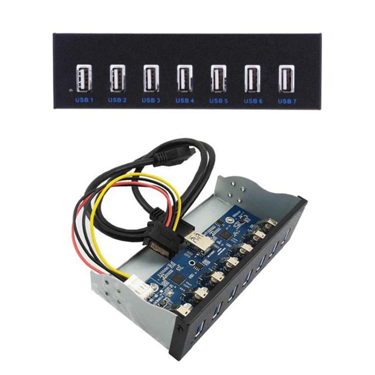 7口 USB2.0光驅位前置面板