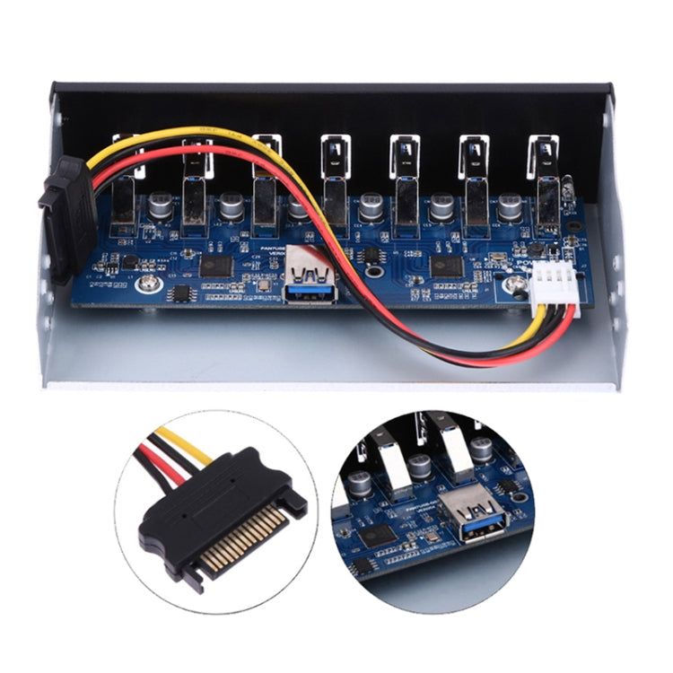 7口 USB2.0光驅位前置面板