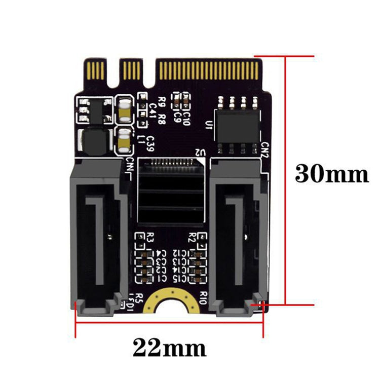 M2轉SATA3.0轉接卡PCI-E3.0卡KEY A+E WIFI M.2轉SATA JMB582芯片
