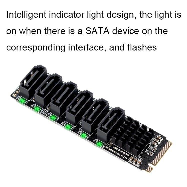 M2 M-EKY PCIE3.0轉SATA6G轉接擴展卡 6口硬盤擴展適配卡