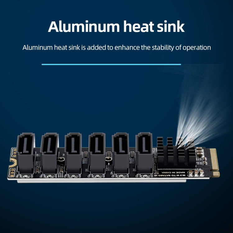 M2 M-EKY PCIE3.0轉SATA6G轉接擴展卡 6口硬盤擴展適配卡