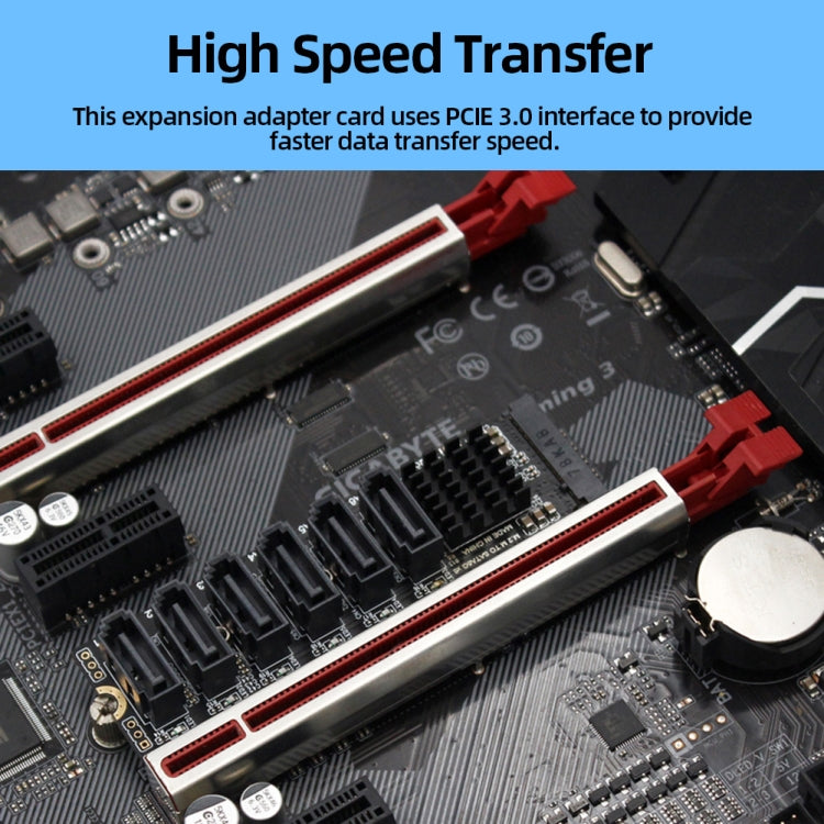 M2 M-EKY PCIE3.0轉SATA6G轉接擴展卡 6口硬盤擴展適配卡