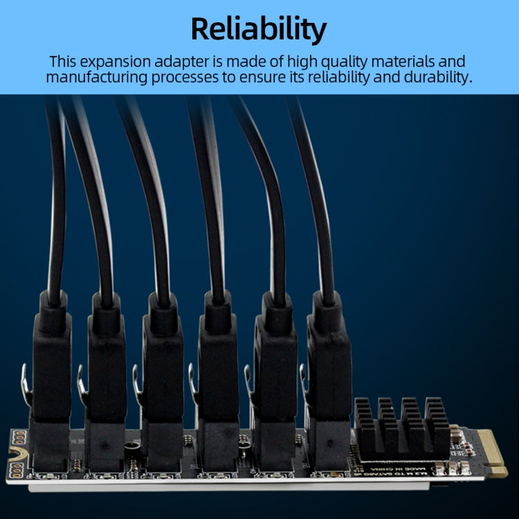 M2 M-EKY PCIE3.0轉SATA6G轉接擴展卡 6口硬盤擴展適配卡