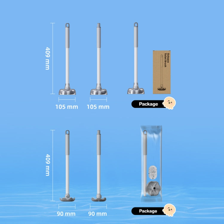 家用章魚壁掛式軟膠馬桶刷