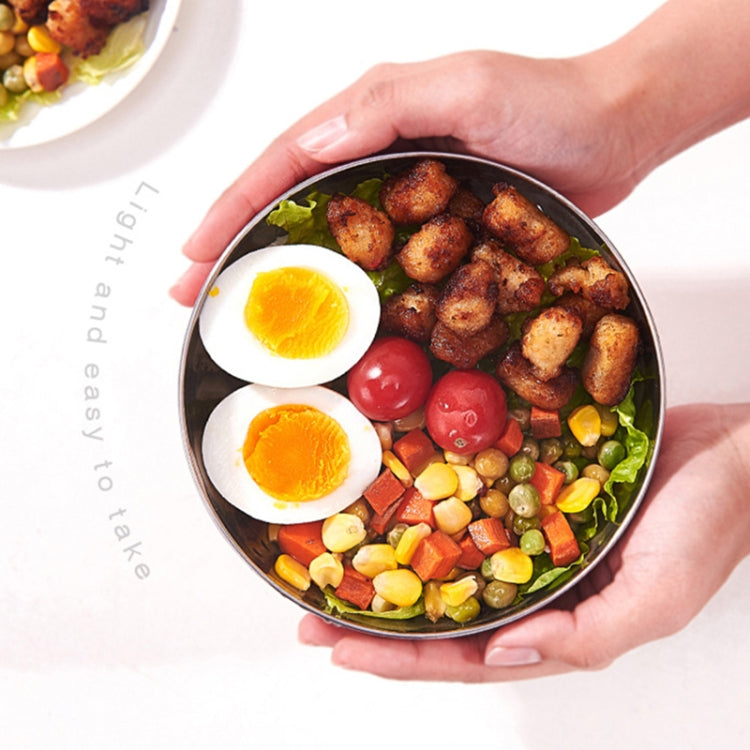 雙層不銹鋼帶蓋碗 兒童吃飯隔熱飯碗