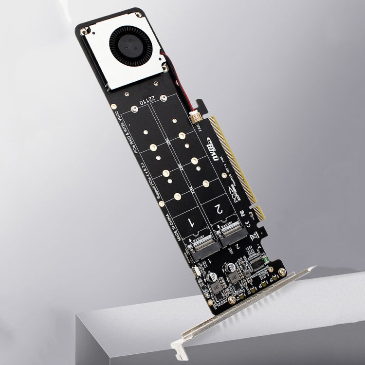 PCI-E X16轉M.2 M-key NVME X4 SSD RAID陣列擴展適配器 支持2242/2260/2280/22110