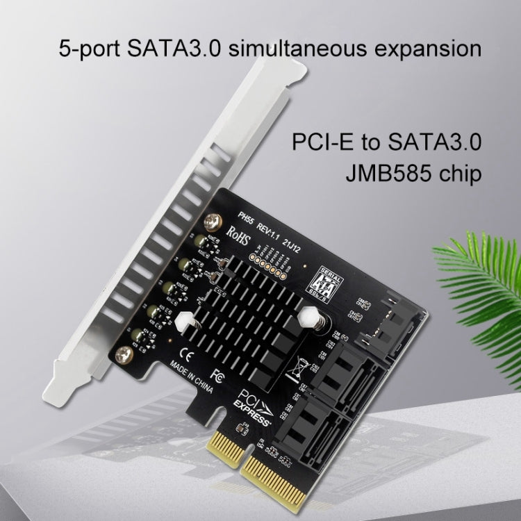 PCI-E 轉5口 SATA3.0擴展卡