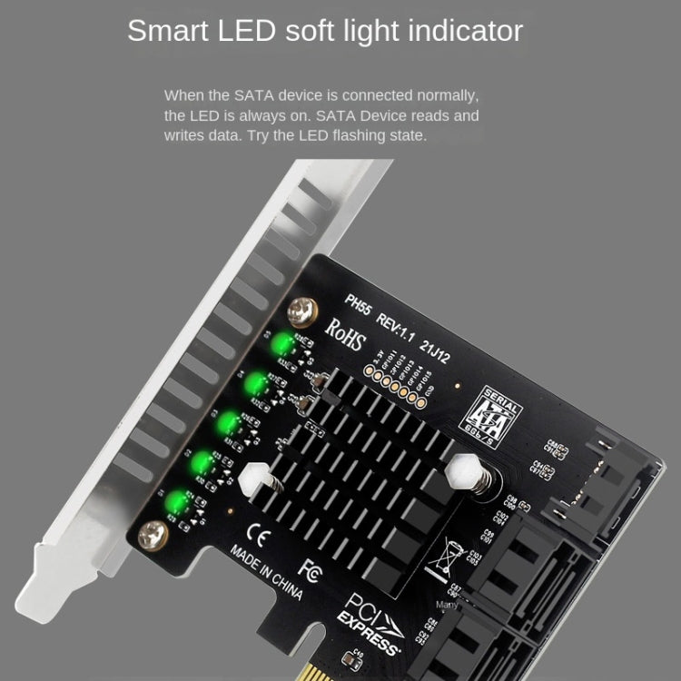 PCI-E 轉5口 SATA3.0擴展卡