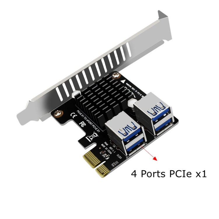 PCIE轉PCI-E 4口 USB3.0擴展卡顯卡擴展
