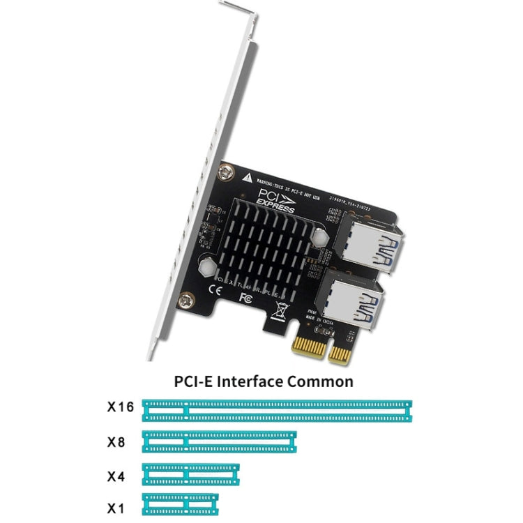PCIE轉PCI-E 4口 USB3.0擴展卡顯卡擴展