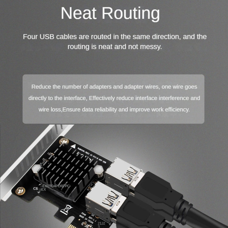 PCIE轉PCI-E 4口 USB3.0擴展卡顯卡擴展