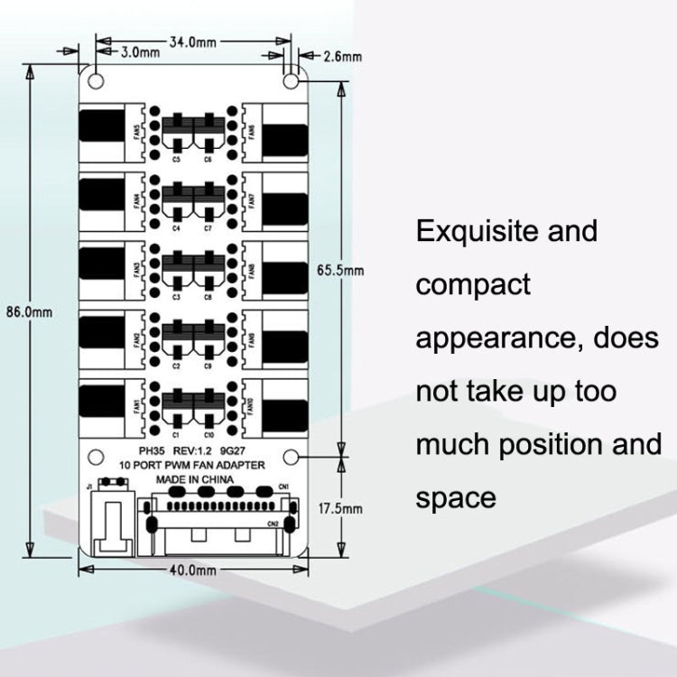 PWM風扇集線器台式電腦CPU風扇擴展器 支持3針4針