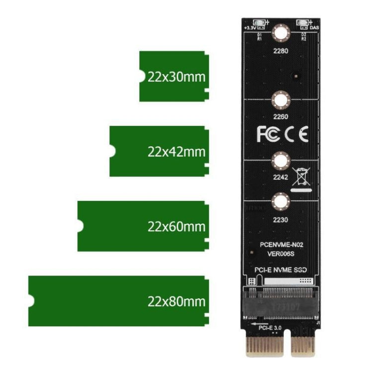 PCI-E 1X To M.2 NVME KEY-M轉接卡擴展卡