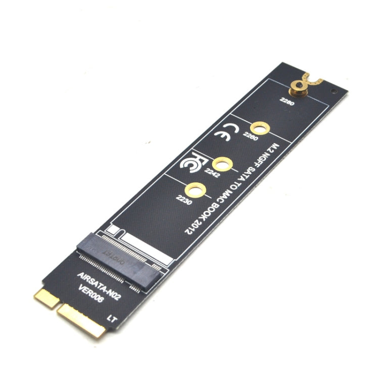 M.2 NGFF SATA T轉MAC SSD固態硬盤轉接卡適用於MACBOOK Air 2012款A1465 A1466, Long Type, With Screwdriver