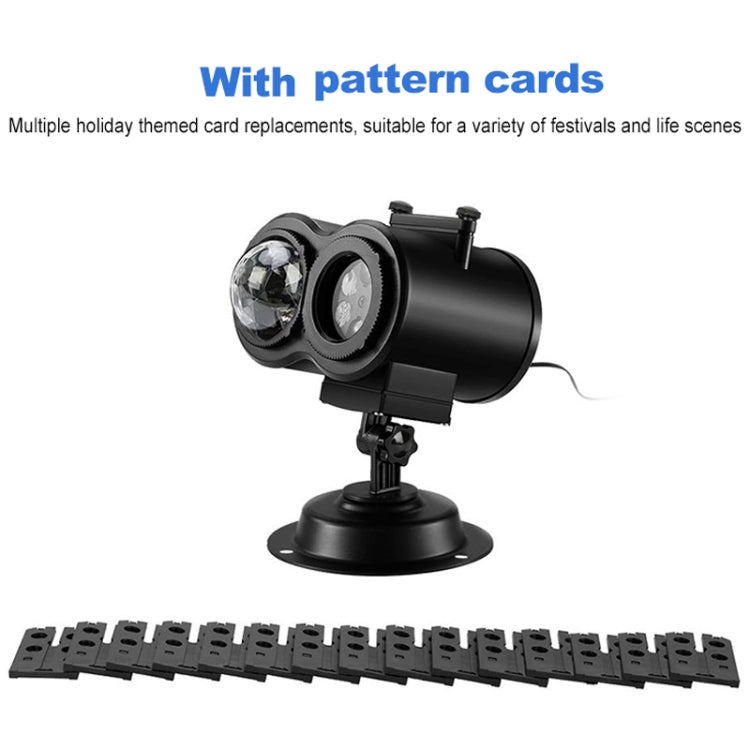 彩卡圖案 9W聖誕投影燈遙控雪花燈