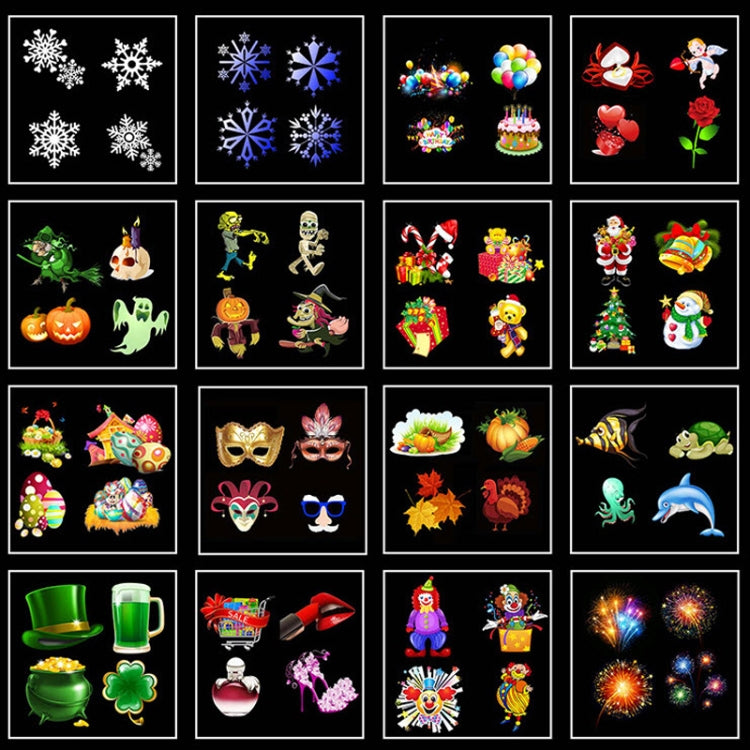 彩卡圖案 9W聖誕投影燈遙控雪花燈