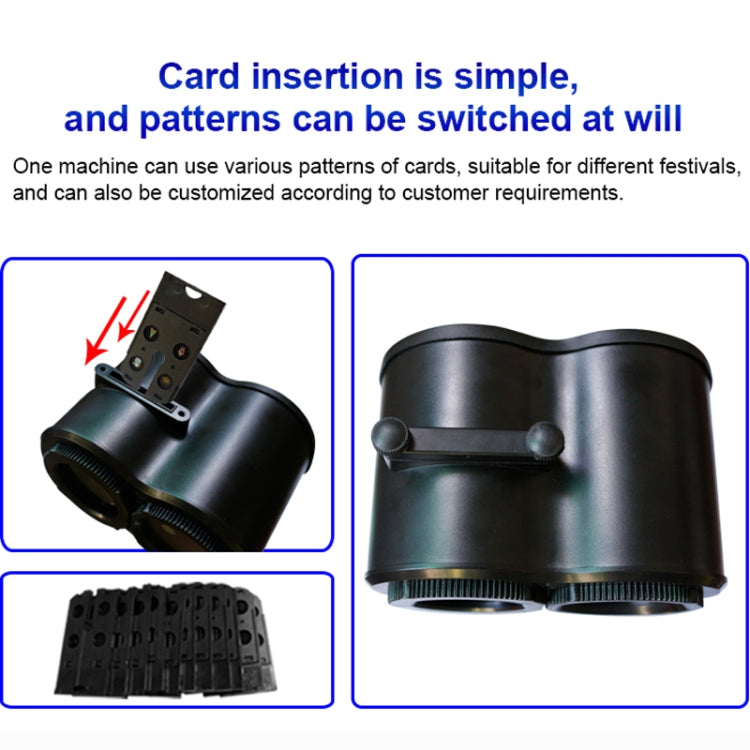 不易褪色卡片圖案 9W雙筒水紋聖誕投影燈