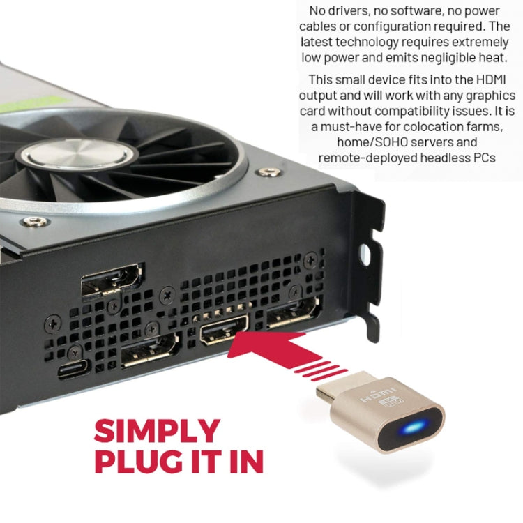 2件賣 顯卡欺騙器HDMI 假負載模擬高清显示器