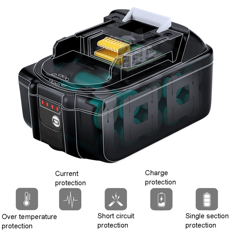 18V手電鑽鋰電池 電動工具電池組 適用於Makit BL1850 / BL1830 / BL1835 / LXT400 / 194204-5