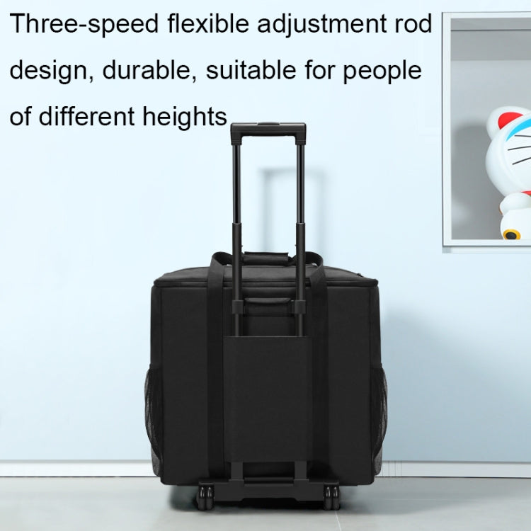 必優美 電腦主機可拆卸拉杆抗震防水收納包 帶輪子