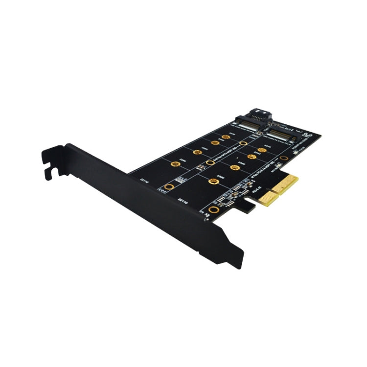 PCI-E 4X轉M.2 Key M+B雙接口轉接卡M.2 NVMe SSD NGFF轉接卡