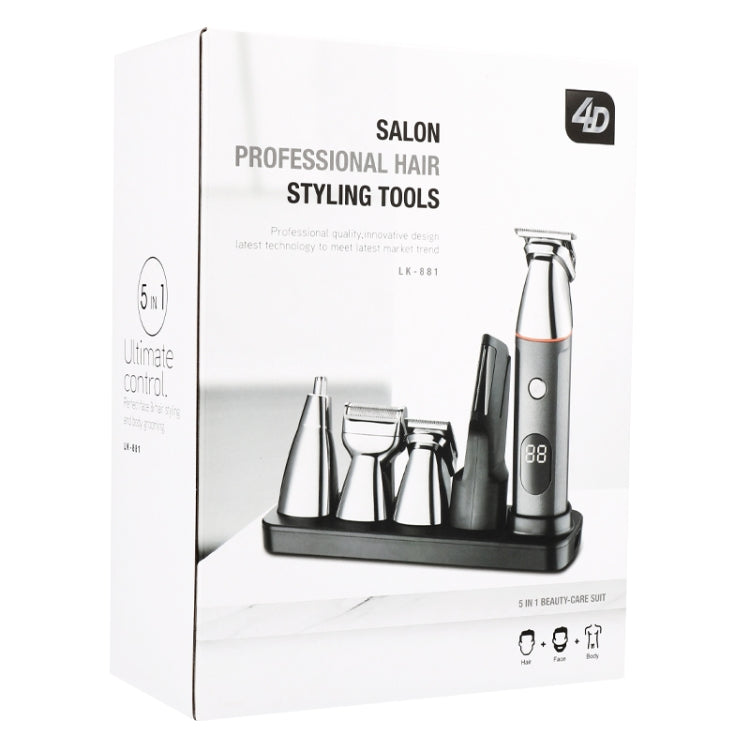 5合1理髮器 數顯全身水洗剃鬚刀鼻毛器電推剪套裝