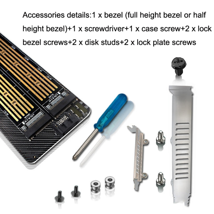 M.2 NVME NGFF SSD轉PCIE SATA雙盤轉接擴展卡支持MKey BKey配線