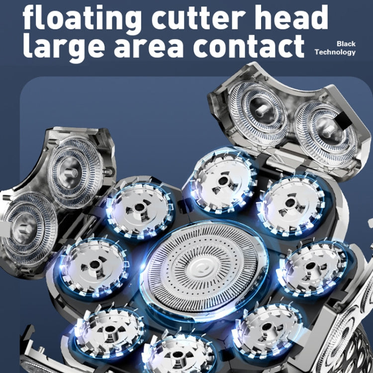 9刀頭多功能USB剃鬚刀 全身水洗刮鬍刀 男士理髮器