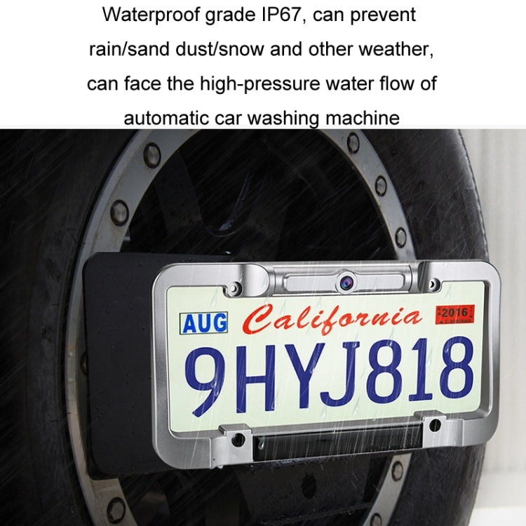 太陽能車牌框無線傳輸式化倒車攝像頭显示器