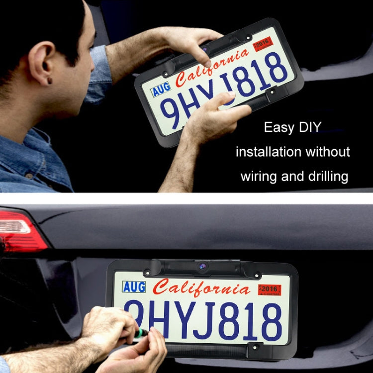 太陽能車牌框無線傳輸式化倒車攝像頭显示器